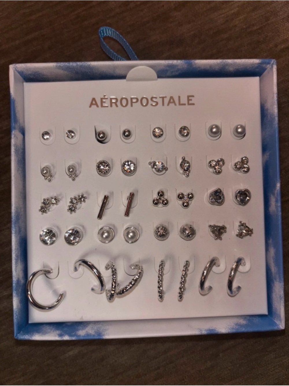 Aeropostale Silver Kids Earring Set - Mixed Styles